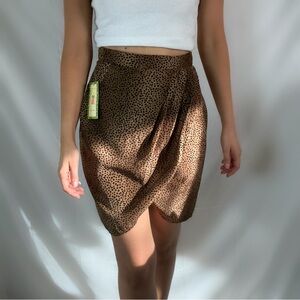 Alice Moon leopard mini wrap skirt new with tags size small 25 waist